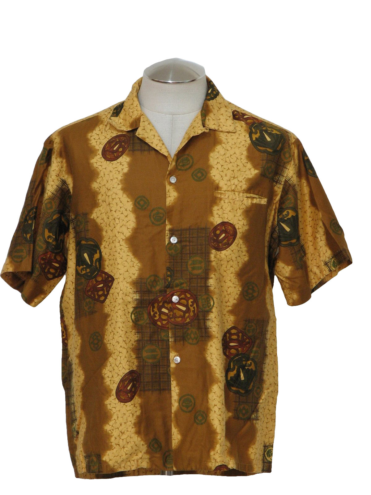 Tropicana 1960s Vintage Hawaiian Shirt: 60s -Tropicana- Mens gold ...