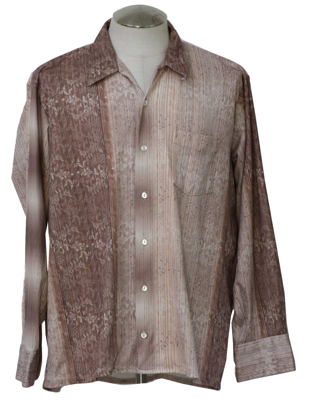 70s Retro Print Disco Shirt: 70s -Sovereign Tailored for the Larger Man ...