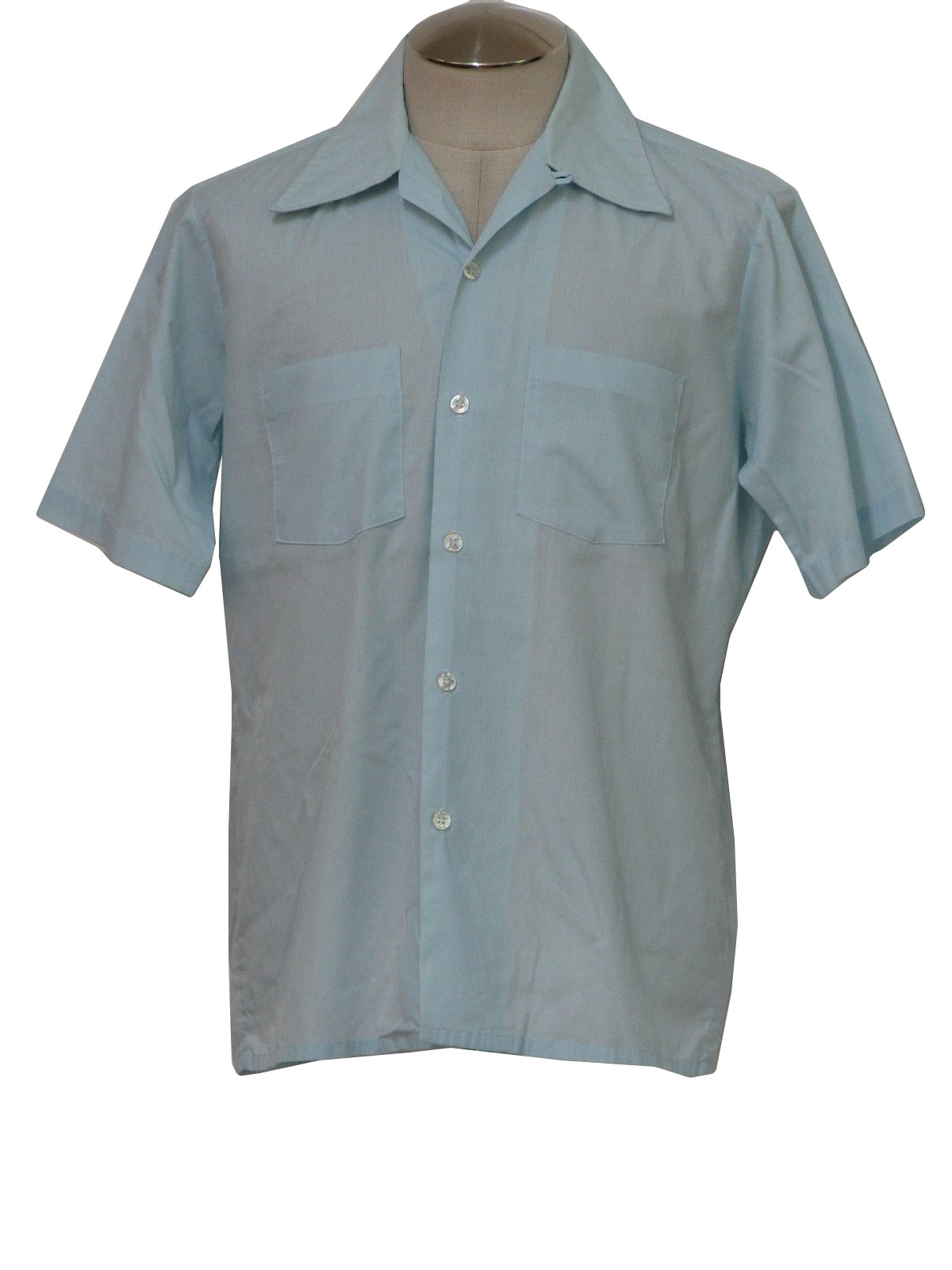 Arrow Seventies Vintage Shirt: Early 70s -Arrow- Mens pale powder blue ...