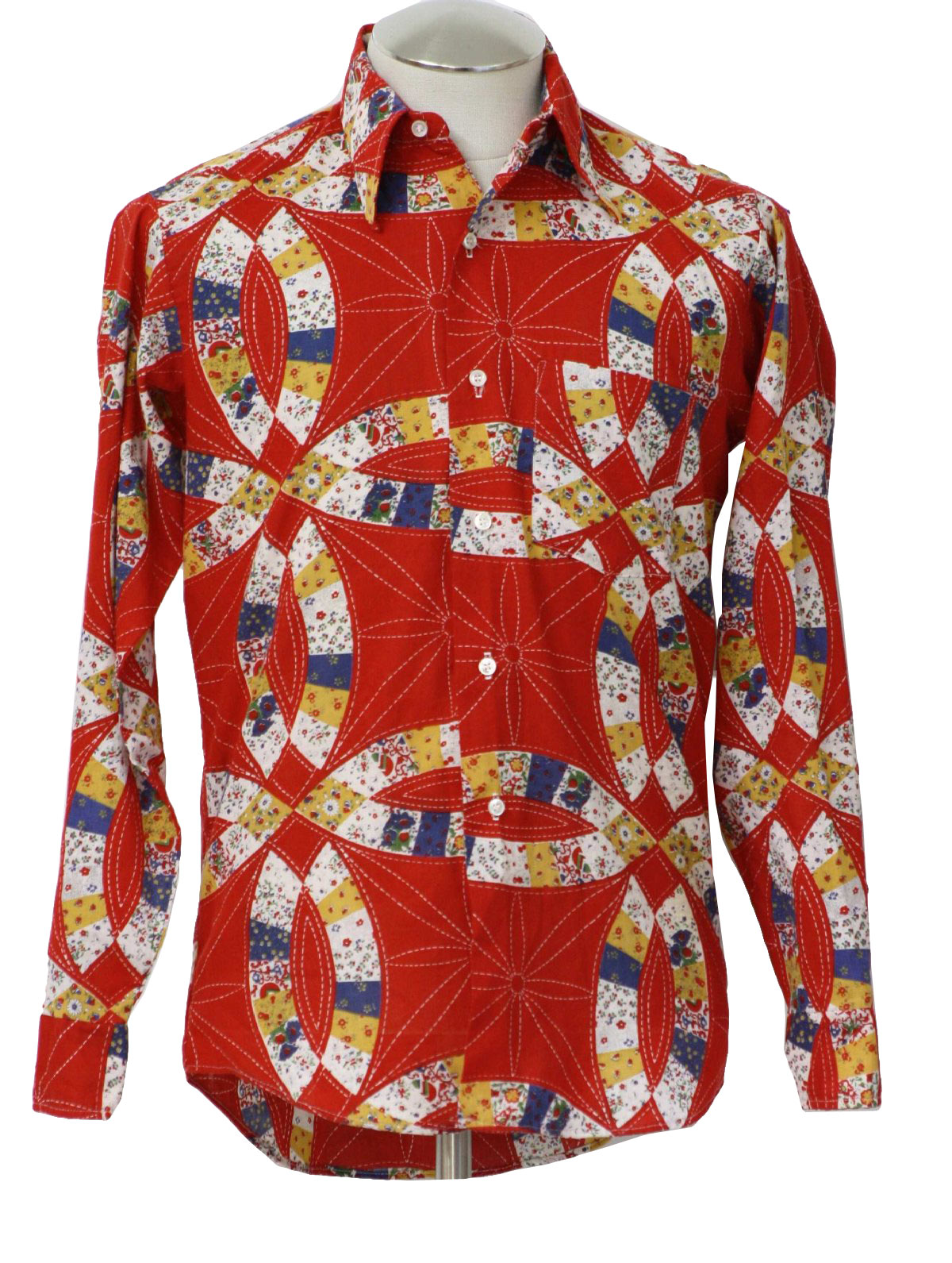 1970's Retro Hippie Shirt: 70s -MacGregor- Mens red background ...