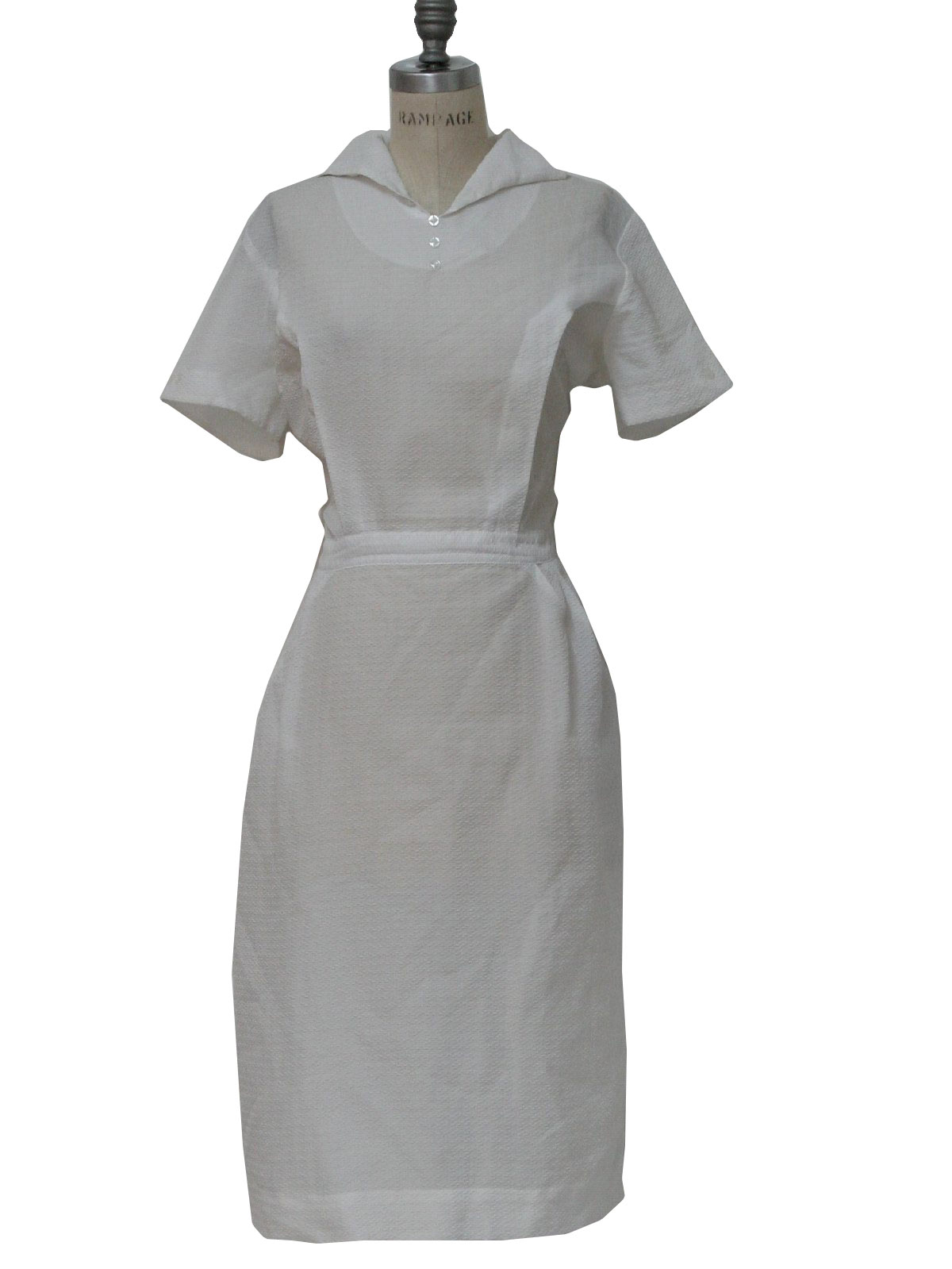La Grace 50's Vintage Dress: 50s -La Grace- Womens white polyester ...