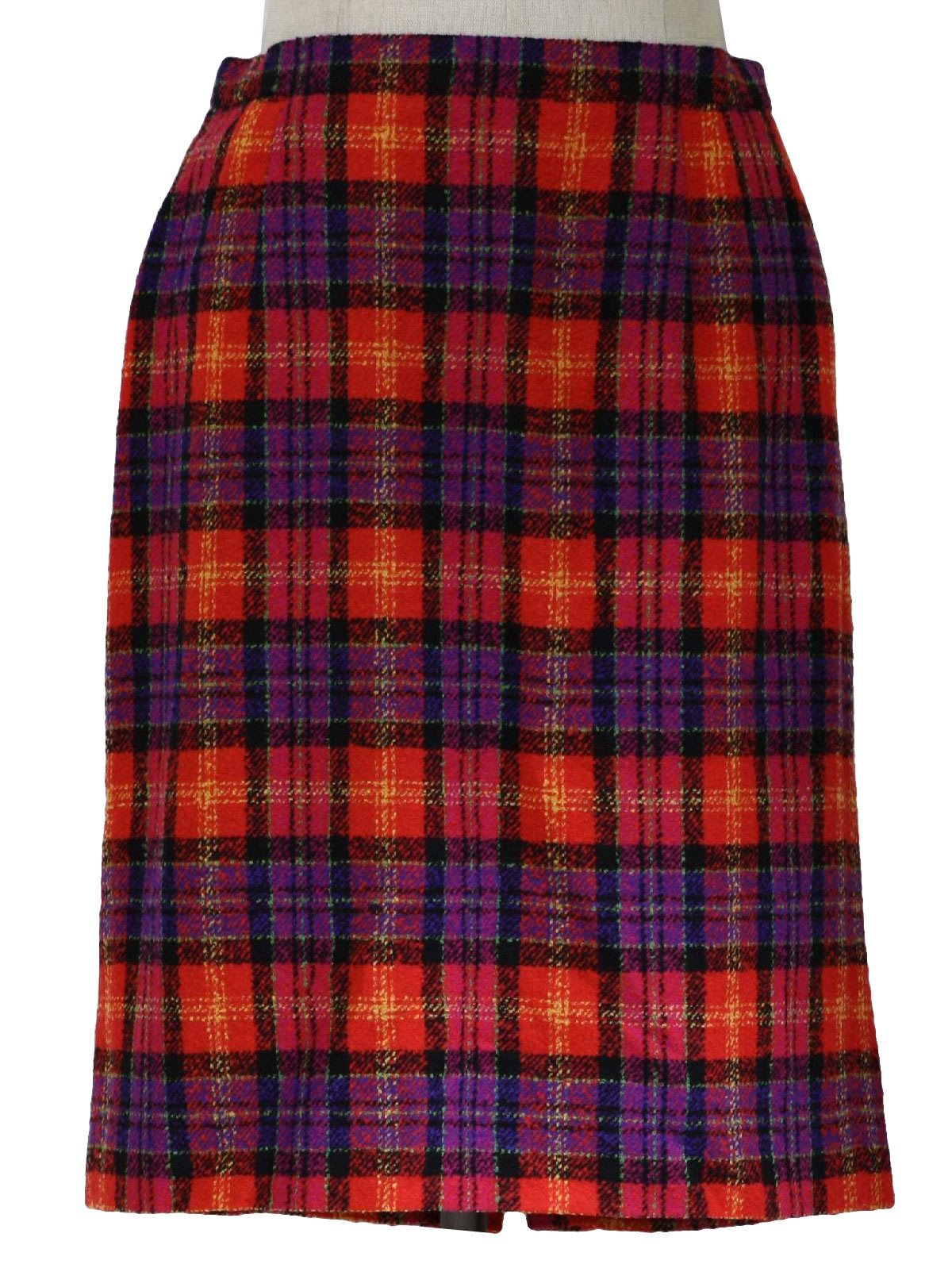 Retro 80s Wool Skirt (Laurel) : 80s -Laurel- Womens red, black, purple ...