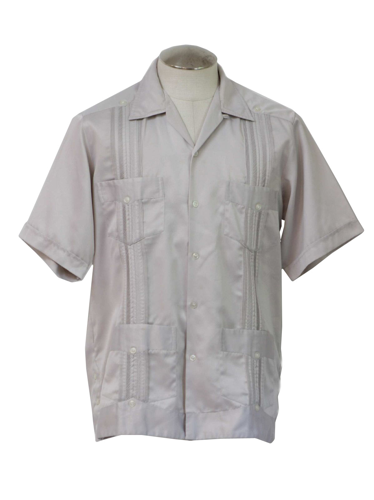 1970's Guayabera Shirt (Maya Real): 70s -Maya Real- Mens thistle ...