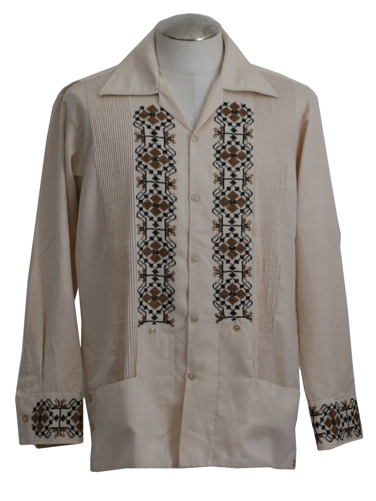 Embroidered mexican wedding clearance shirt