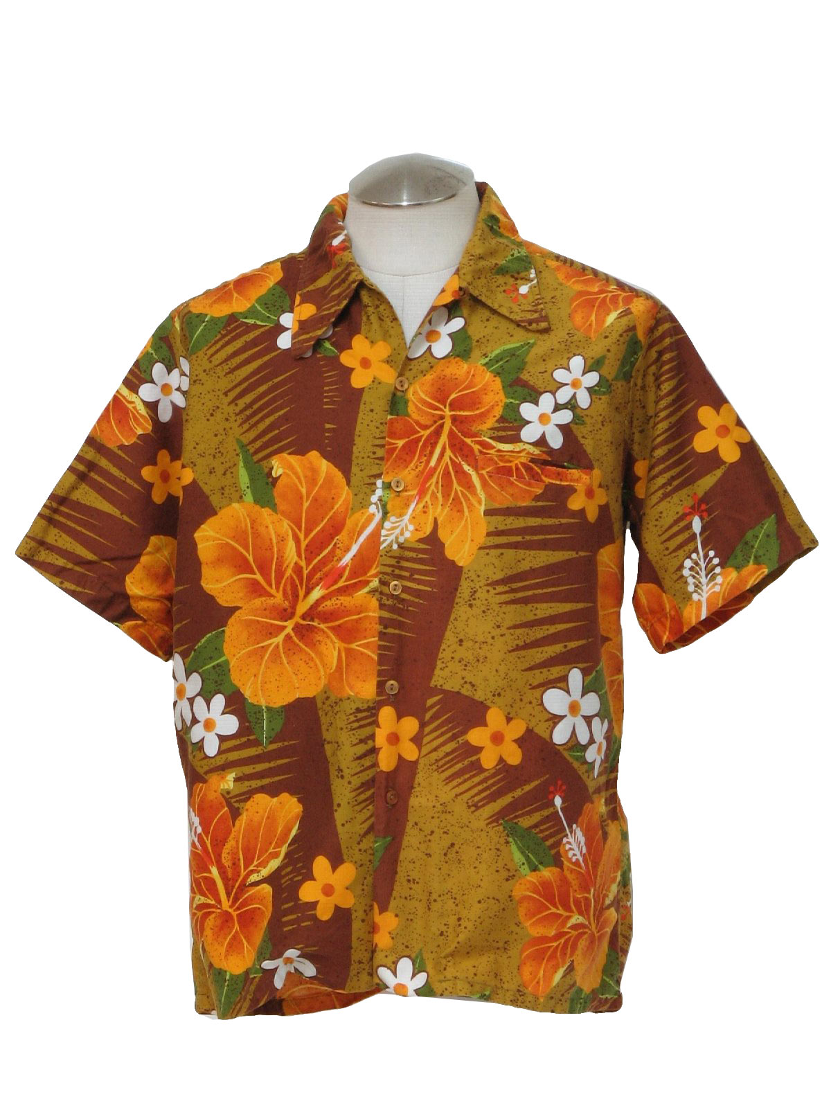 Vintage 70s Hawaiian Shirt: Early 70s -Bare Foot In Paradise- Mens ...