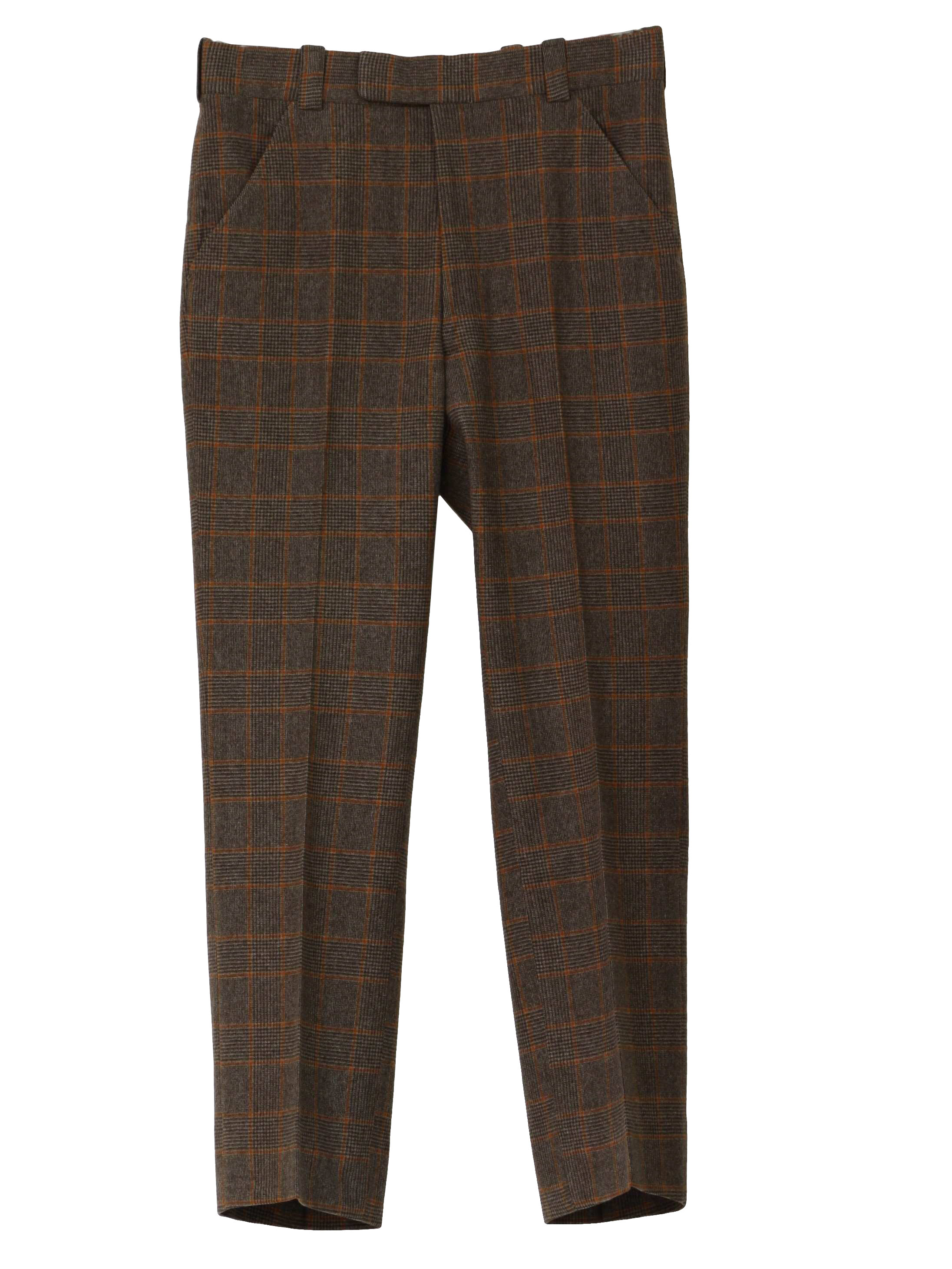 Retro Eighties Pants: 80s -Geoffrey Beene- Mens black, brown, orange ...