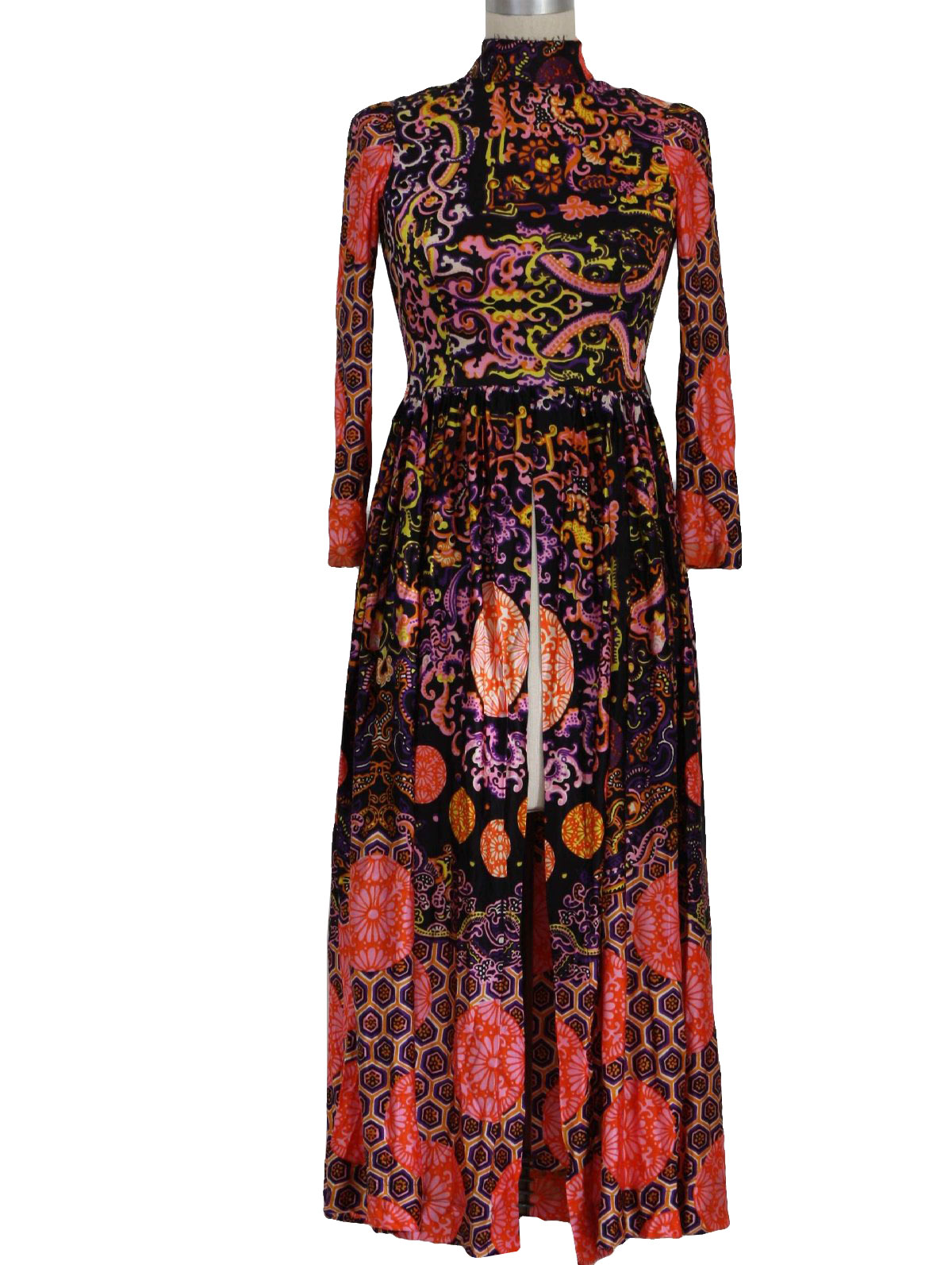 70s Vintage Missing Label Dress: Early 70s -Missing Label- Womens black ...