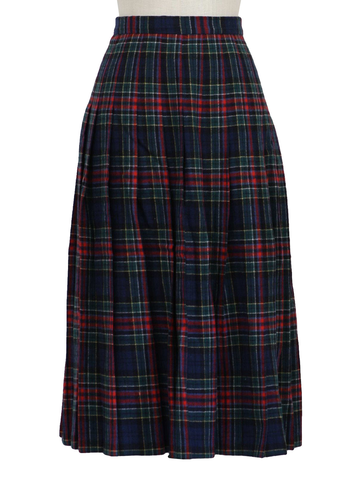 70s Vintage Pendleton Plaid Skirt: 70s -Pendleton- Womens dark blue ...