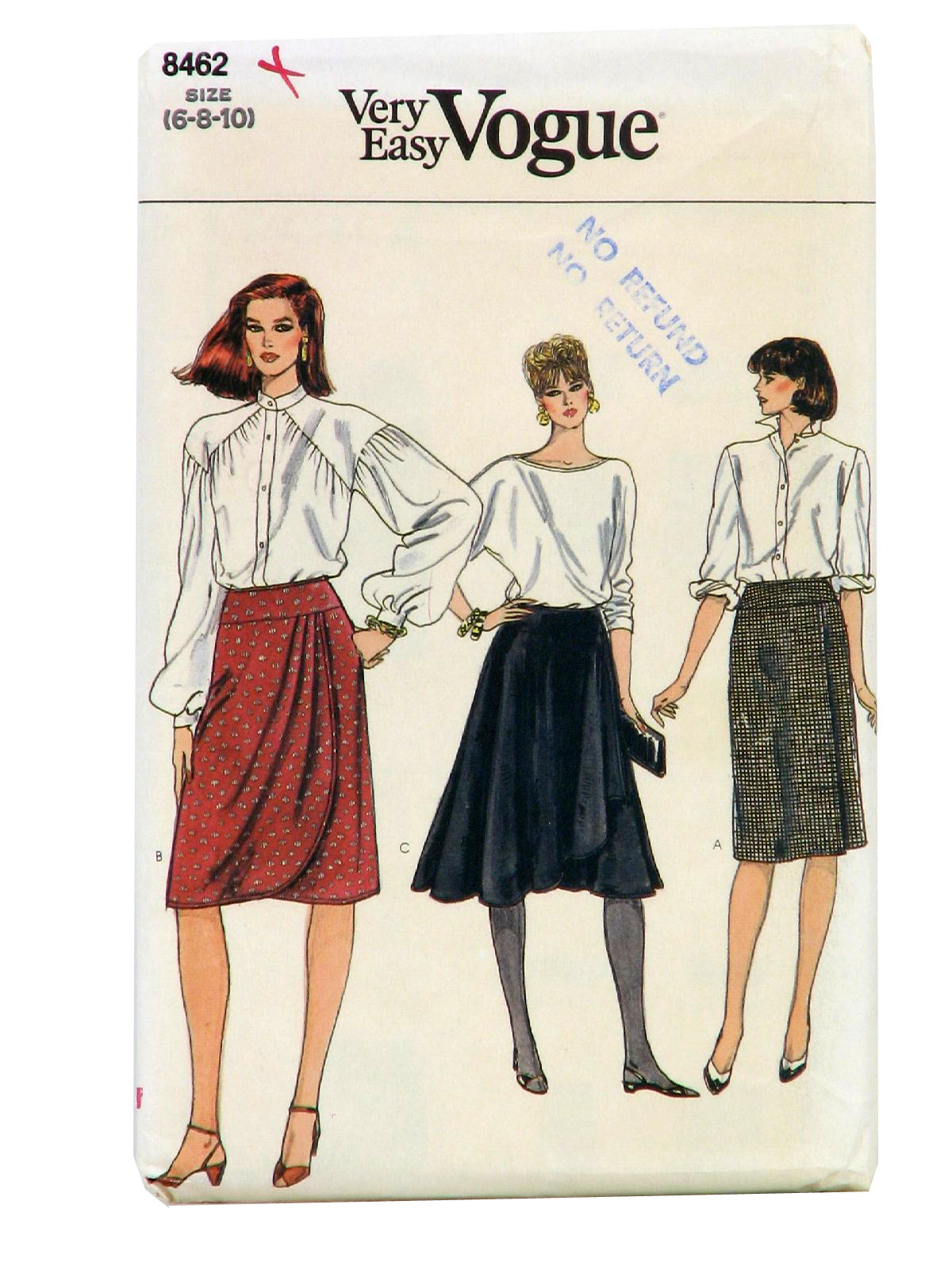 Vintage 1980's Sewing Pattern: Early 80s -Vogue Pattern No. 8462 ...