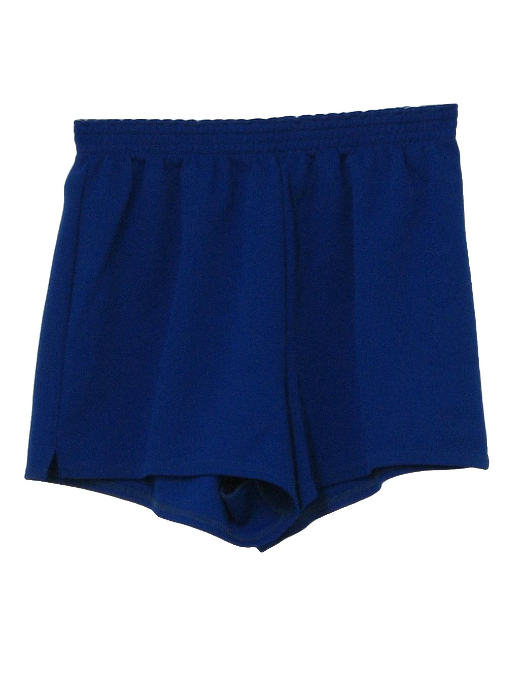 1980's Retro Shorts: 80s -Broderick- Mens blue stretch polyester ...