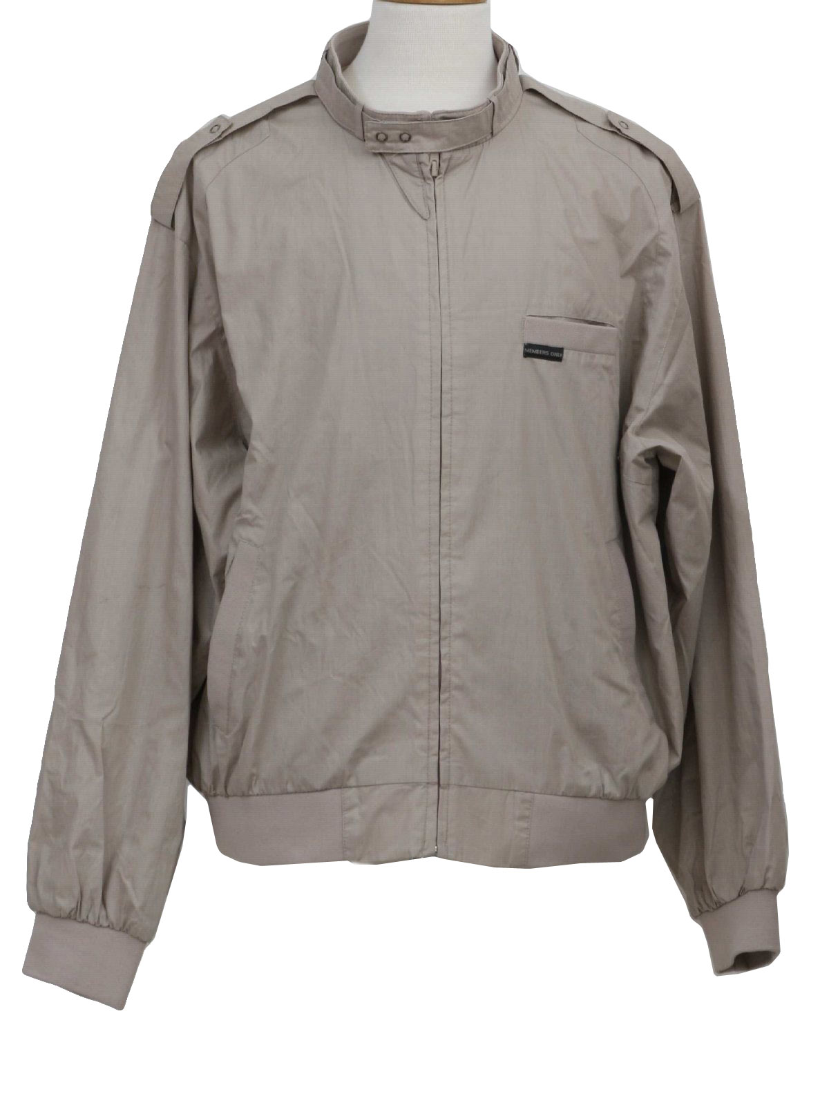 1990s Members Only Jacket: 90s -Members Only- Mens tan cotton polyester ...