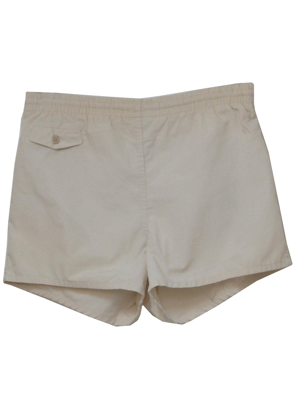 70s Swimsuit/Swimwear (Trunks): 70s -Trunks- Mens tan polyester and ...