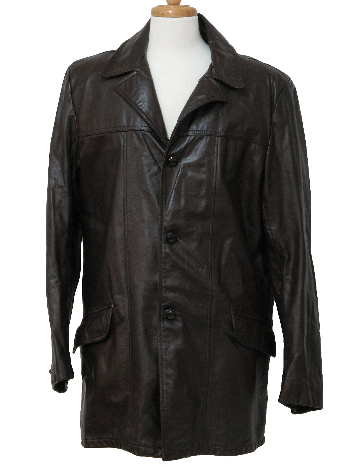 Retro 70s Leather Jacket (Genuine Leather) : 70s -Genuine Leather- Mens ...