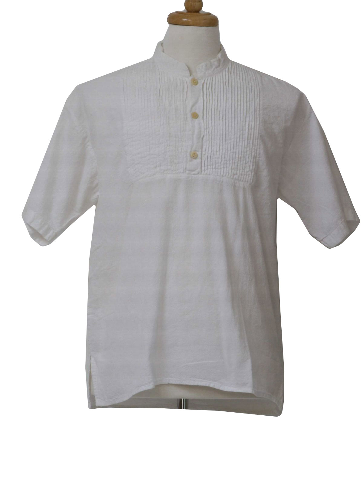 70s Hippie Shirt: 70s style made more recently- Mens white short sleeve ...