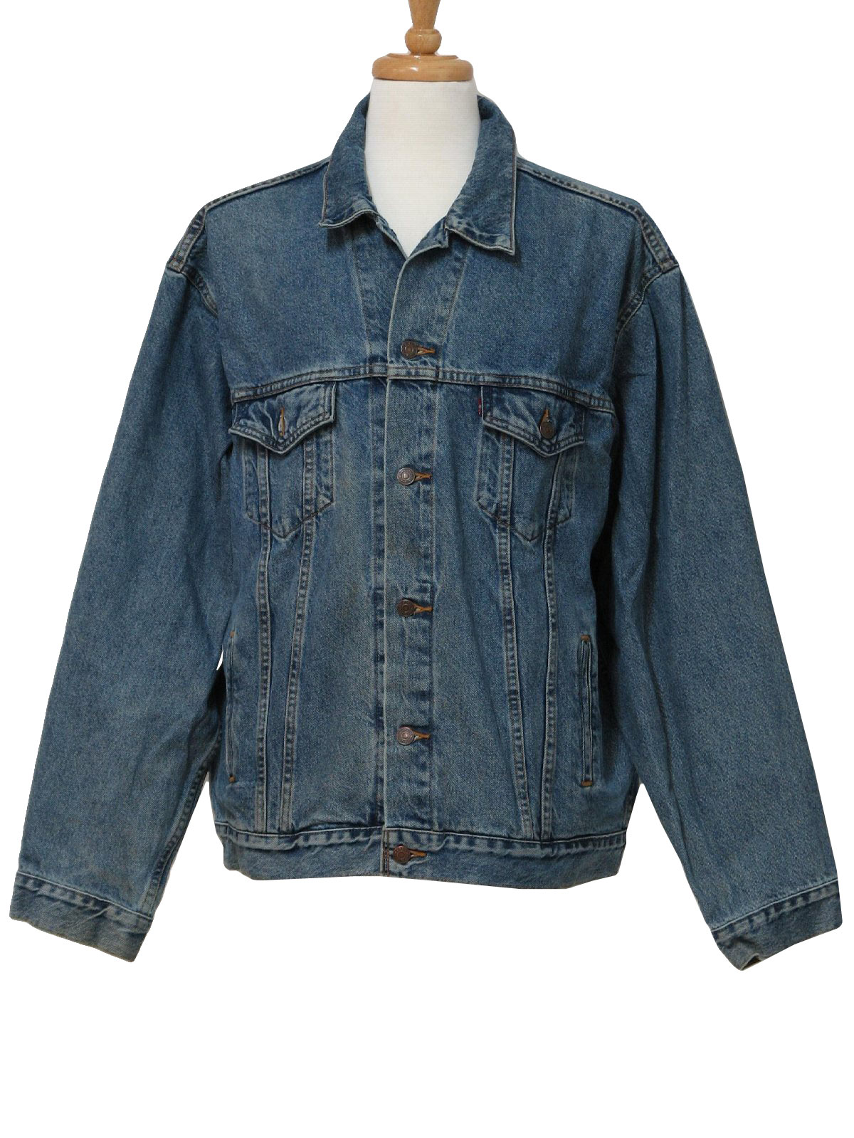 70s Retro Jacket: Late 70s or early 80s -Levis- Mens unlined blue ...