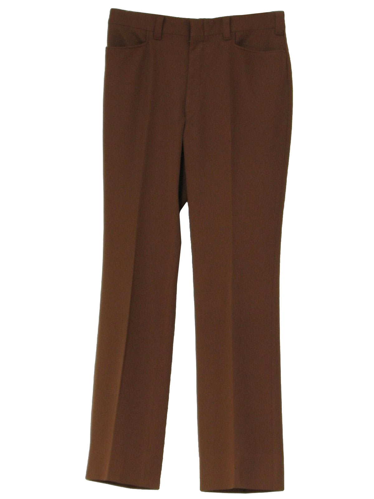 70s Pants (Days): 70s -Days- Mens saddle brown polyester knit leisure ...