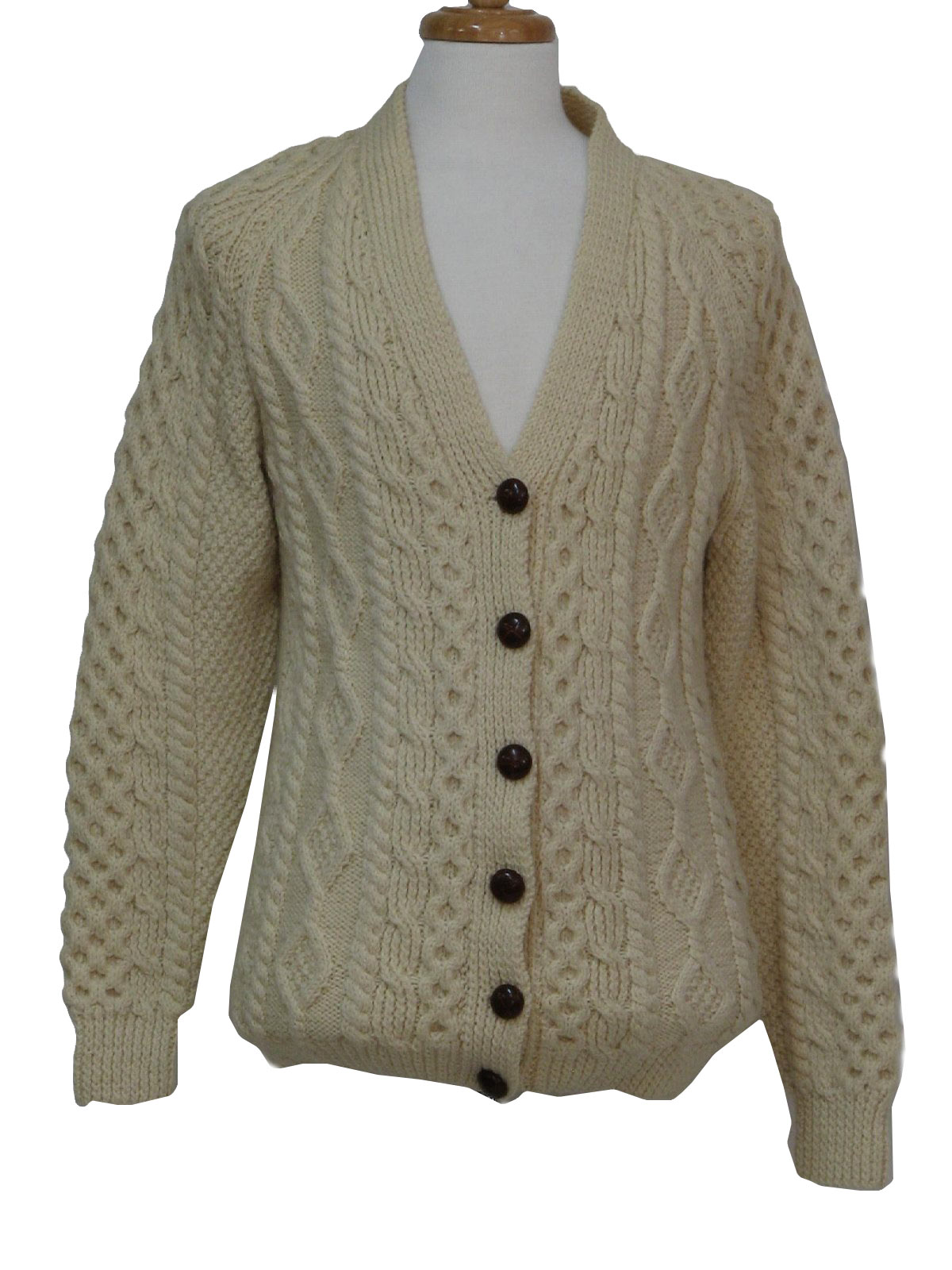1970's Vintage Una Oniel Caridgan Sweater: 70s -Una Oniel- Mens natural ...