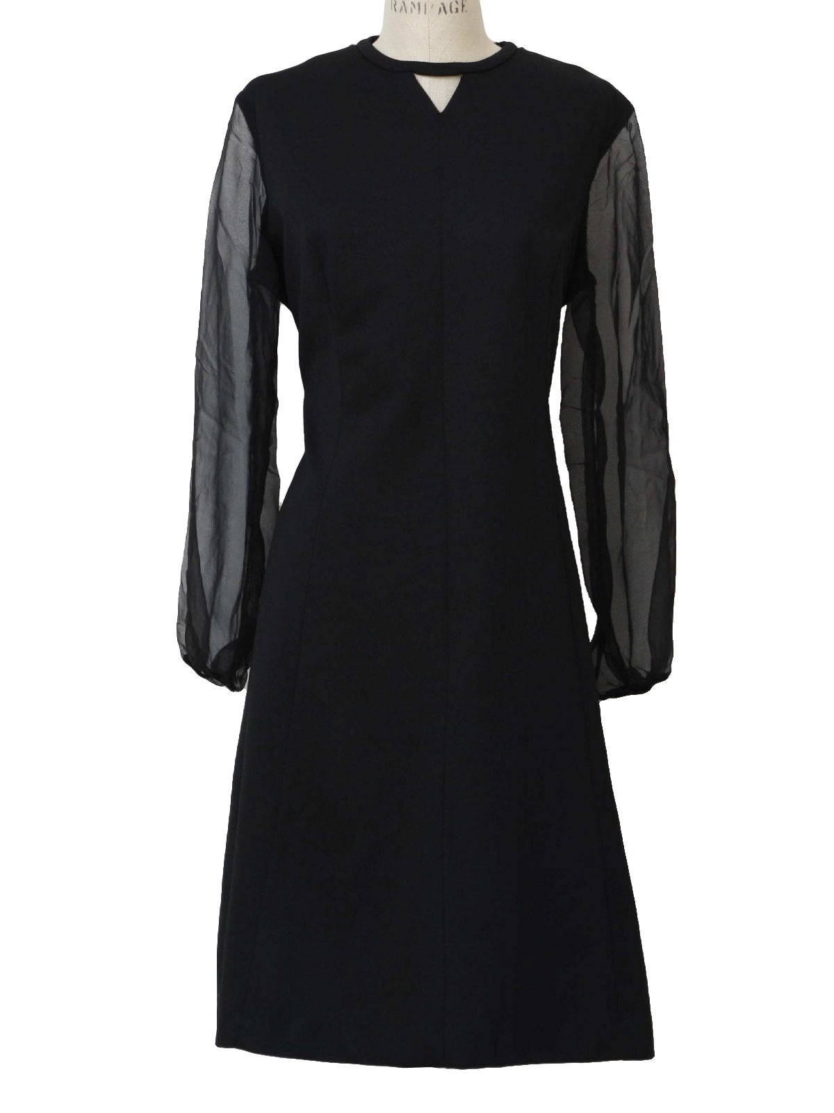 Seventies Puritan Cocktail Dress: 70s -Puritan- Womens little black ...