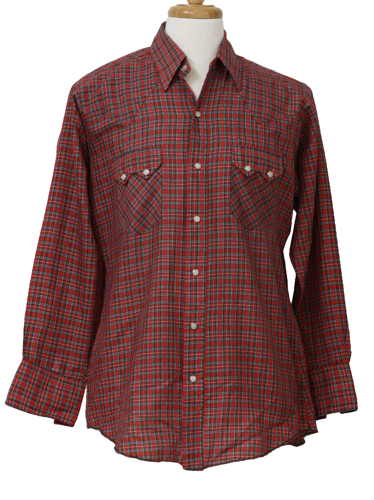 Dee Cee Brand 80's Vintage Western Shirt: 80s -Dee Cee Brand- Mens red ...