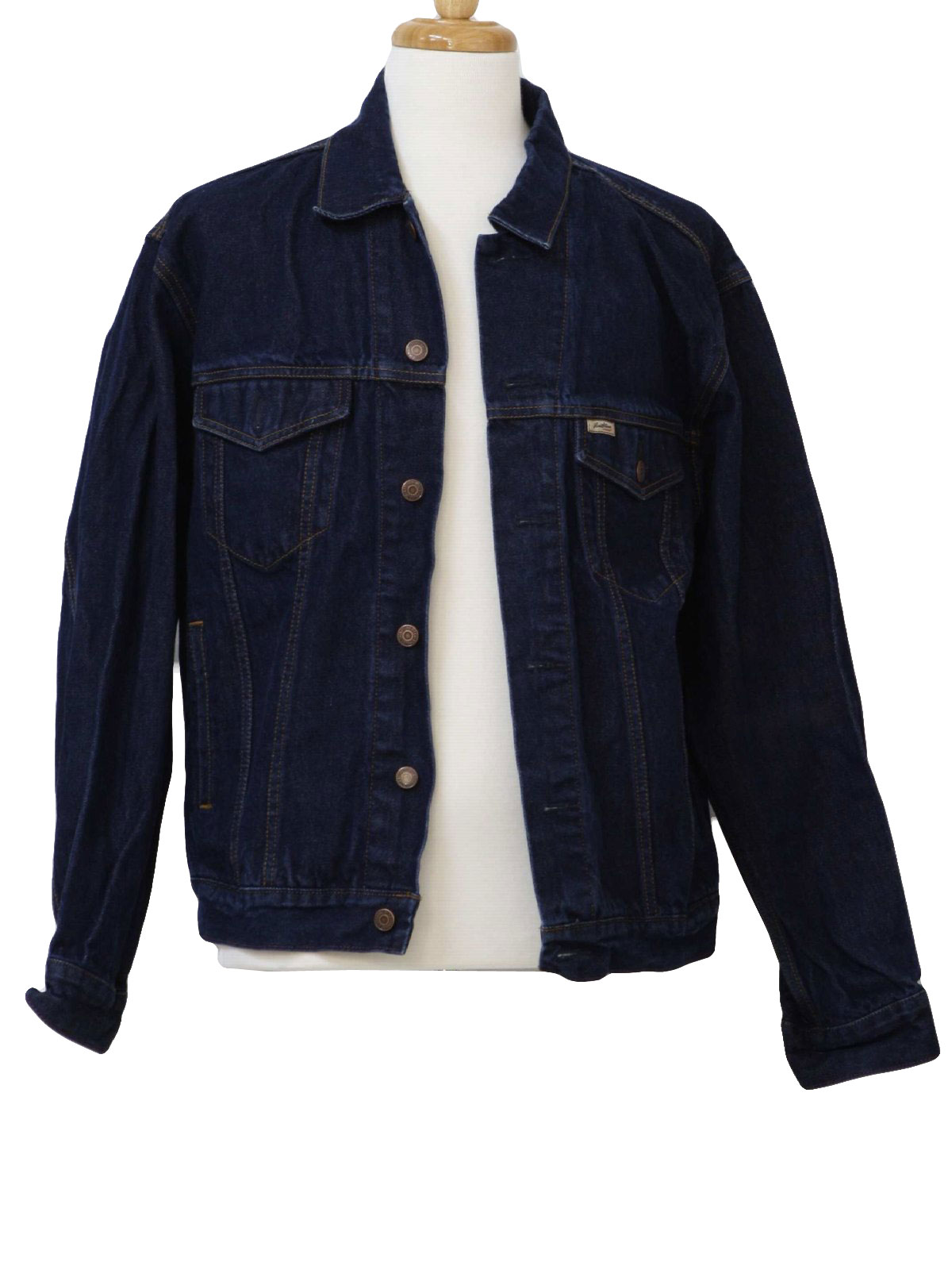 Retro 90's Jacket: 90s -Levis- Mens dark blue cotton denim button front ...