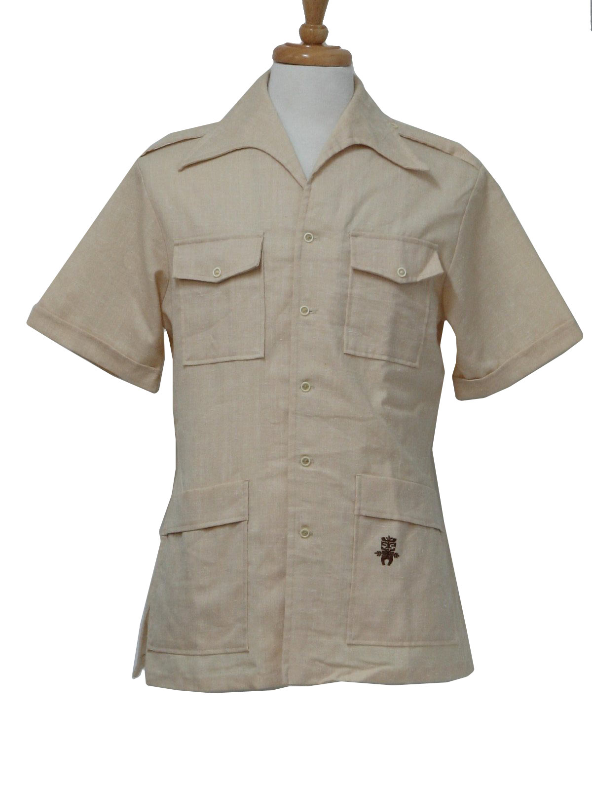 safari shirt with epaulets