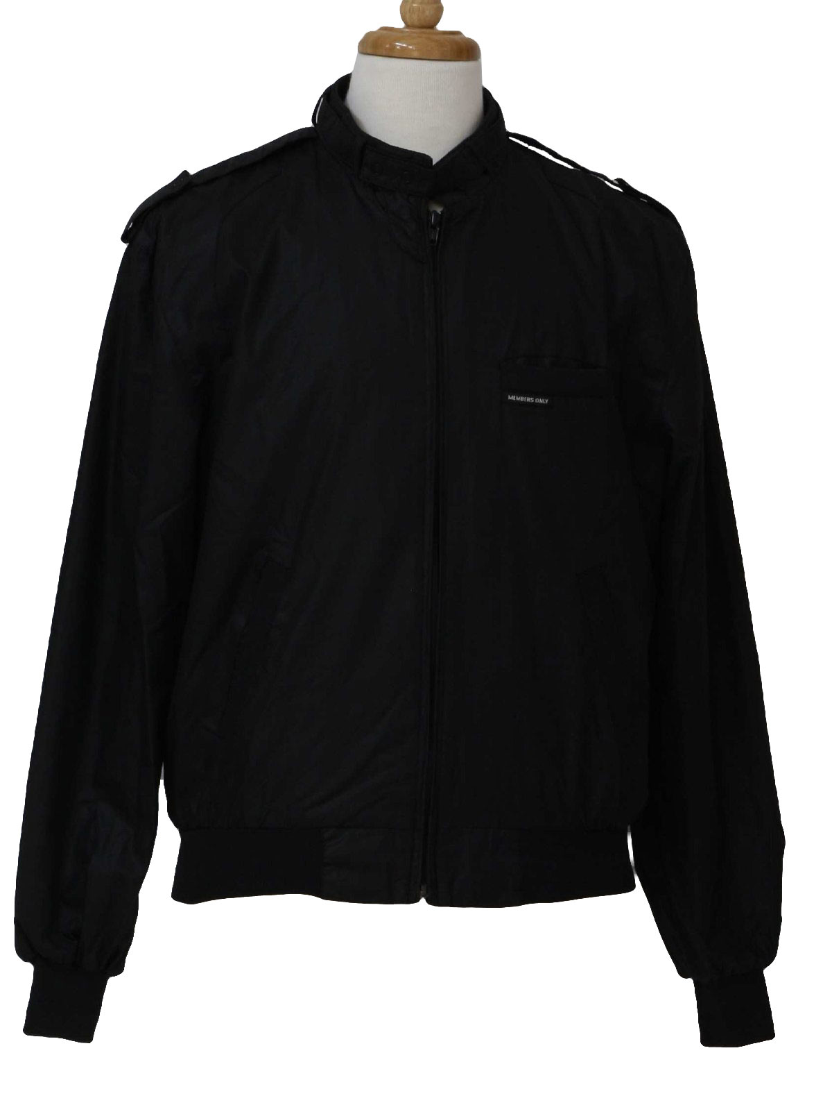 Vintage Members Only 80's Jacket: 80s -Members Only- Mens black zip ...