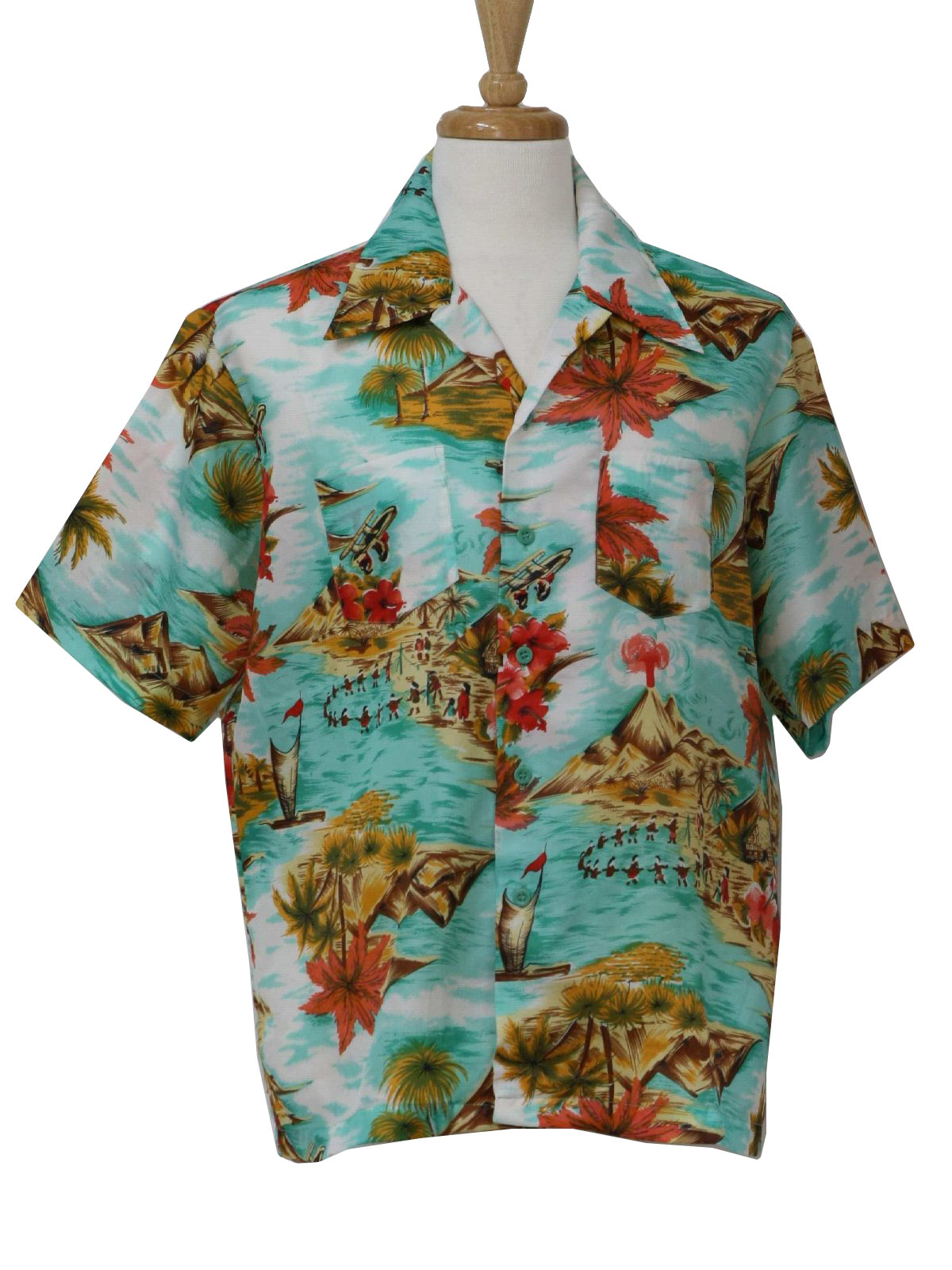 Retro 70s Hawaiian Shirt (Carlton Hill) : 70s -Carlton Hill- Mens white ...