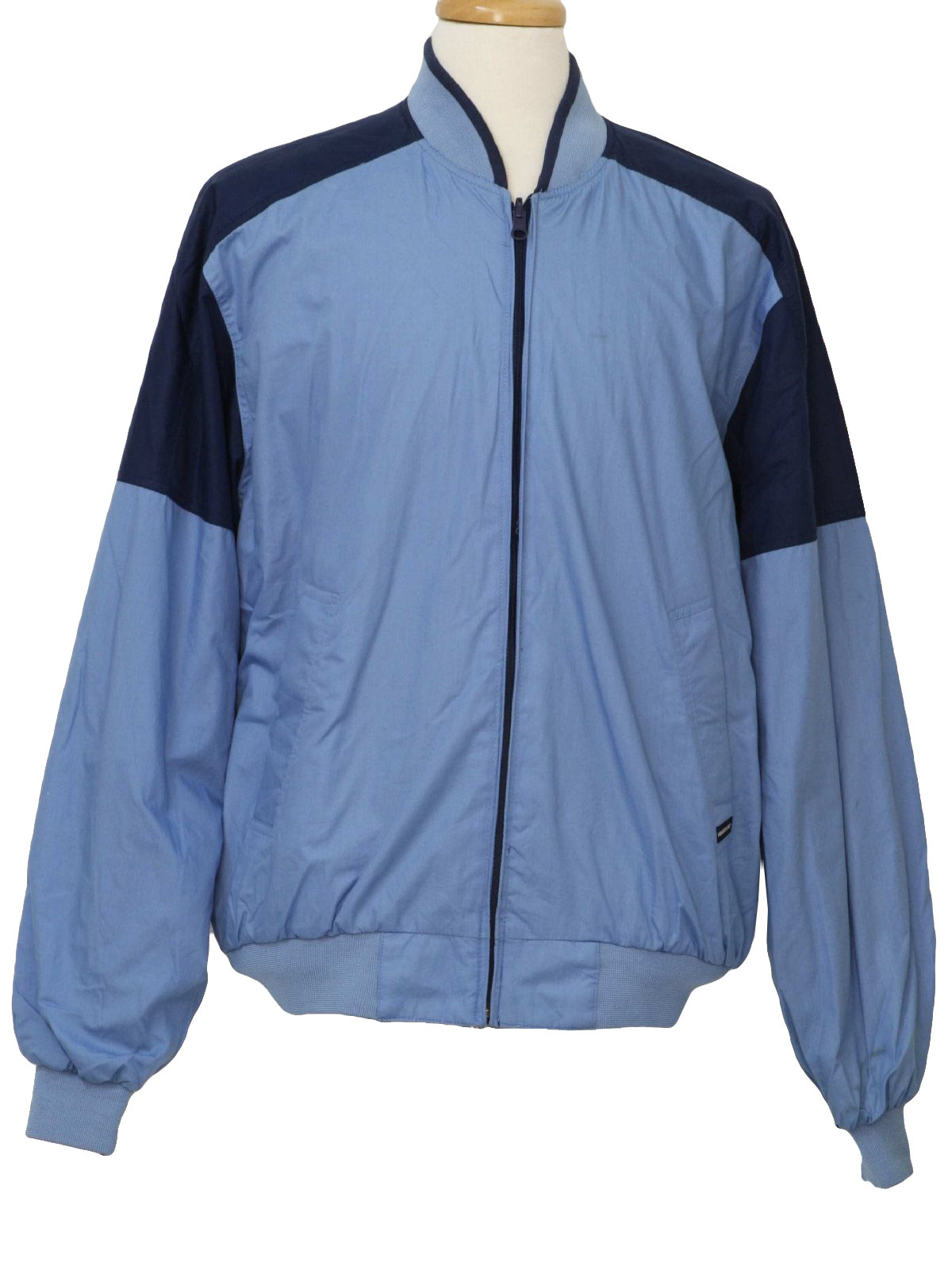80s Retro Jacket: 80s -Members Only- Mens light blue and navy blue ...