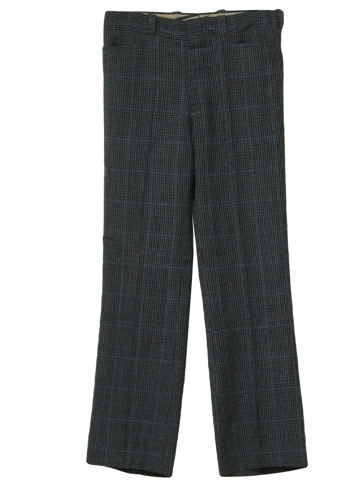 Retro 1970s Flared Pants / Flares: 70s -Fortrel- Mens shaded blue, grey ...