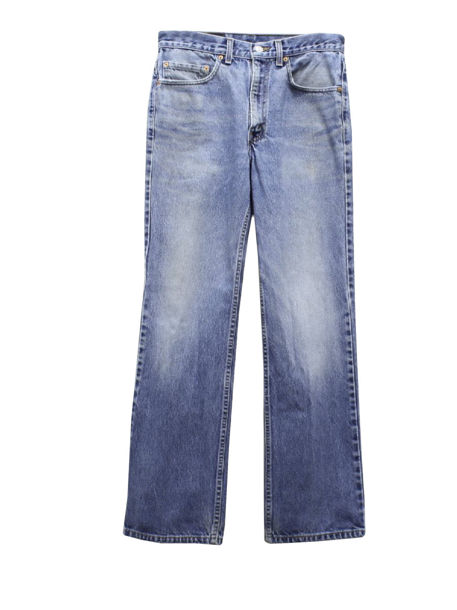 80s Retro Flared Pants / Flares: 80s -Levis- Mens faded blue cotton ...