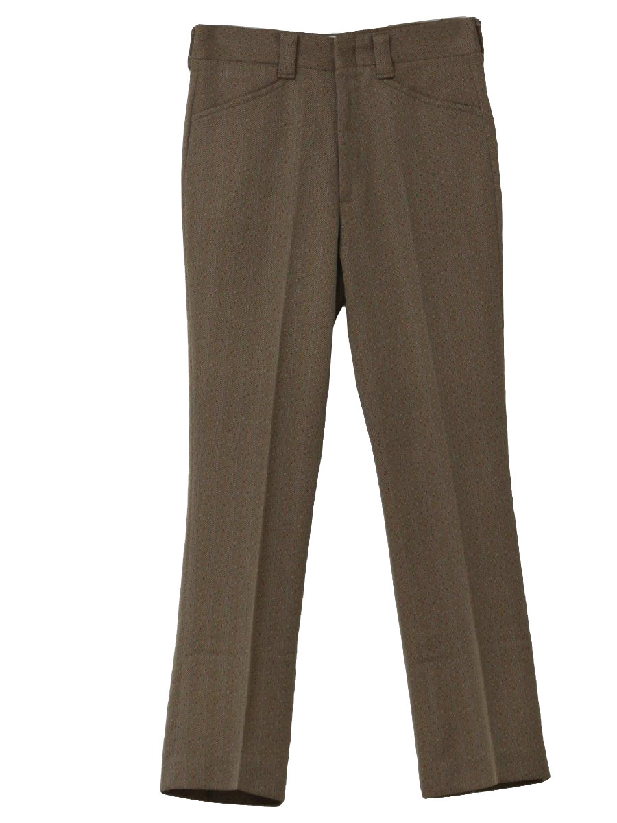 1970s Vintage Flared Pants / Flares: 70s -Farah- Mens brown, tan and ...