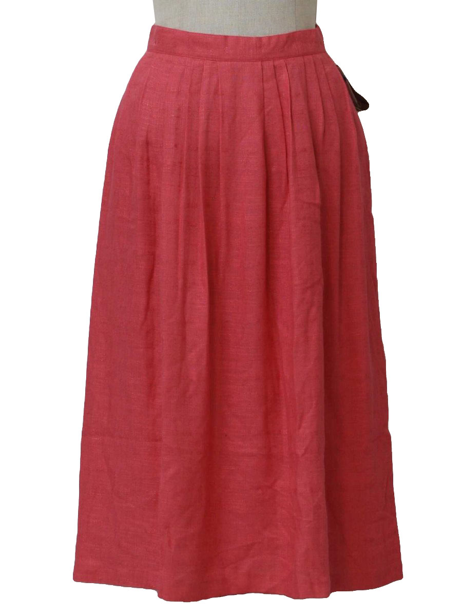 Retro 1980's Skirt (Worthington) : 80s -Worthington- Womens pink linen ...