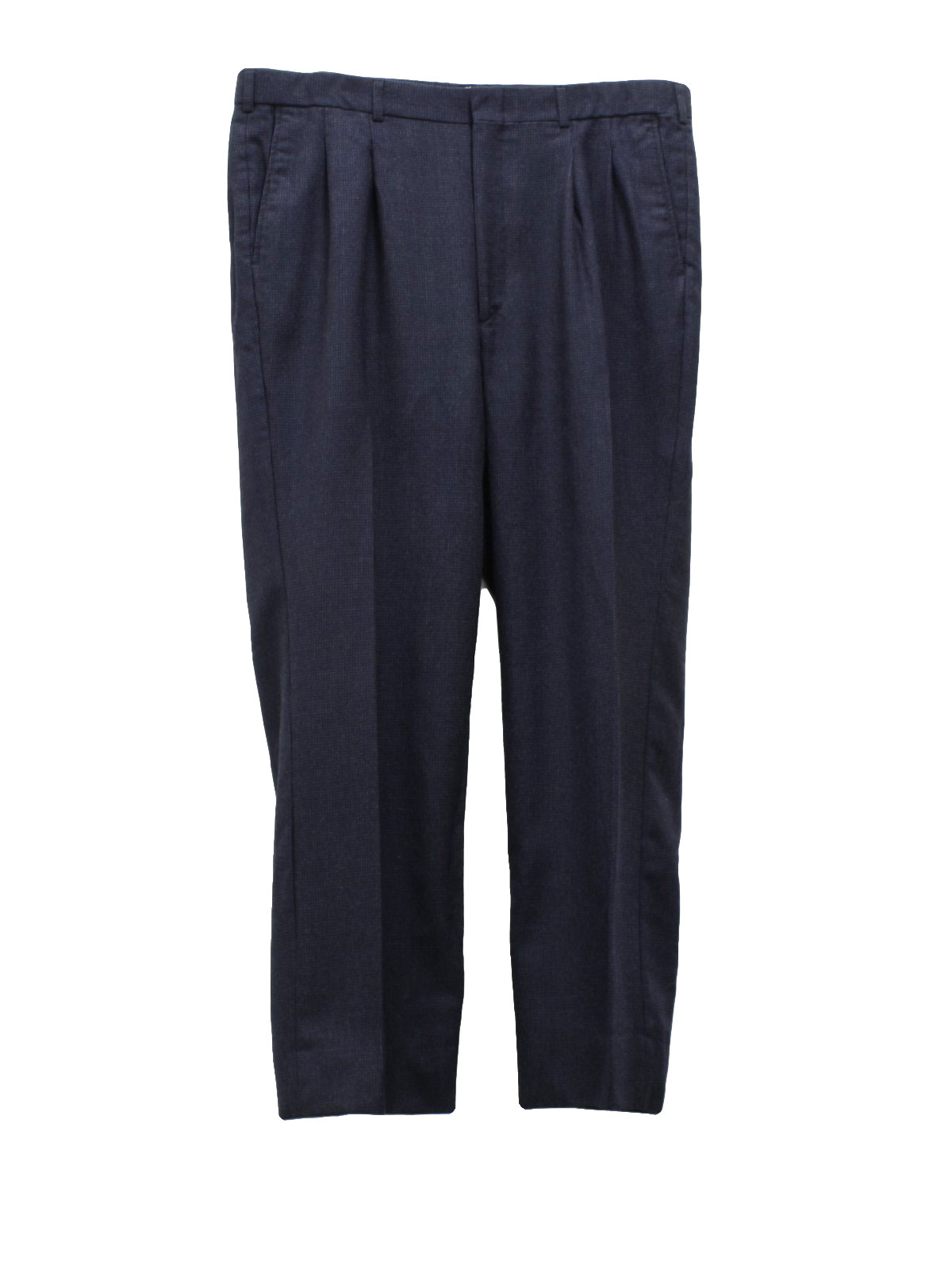 1960s Vintage Pants: 60s -Missing Label- Mens dark blue, rust and faint ...