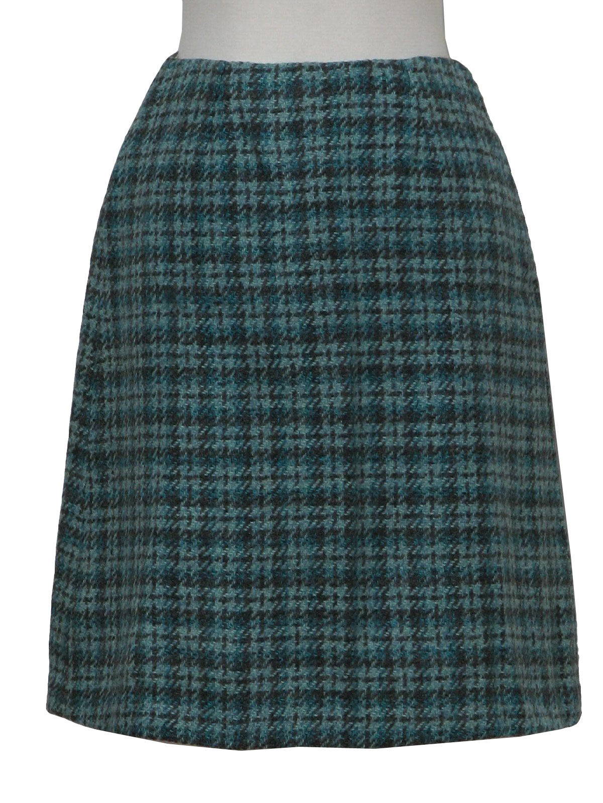 1970's Vintage Wool Skirt: 70s -No Label- Womens aqua, wool, mid-length ...