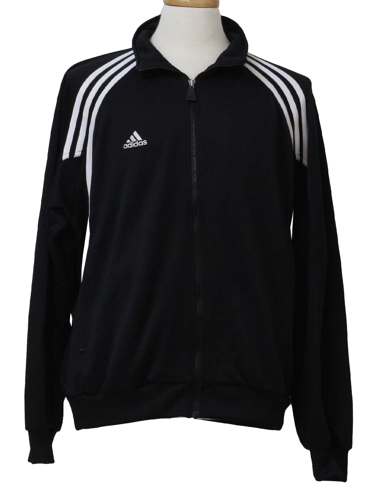 Vintage Adidas Nineties Jacket: 90s -Adidas- Mens black and white down ...