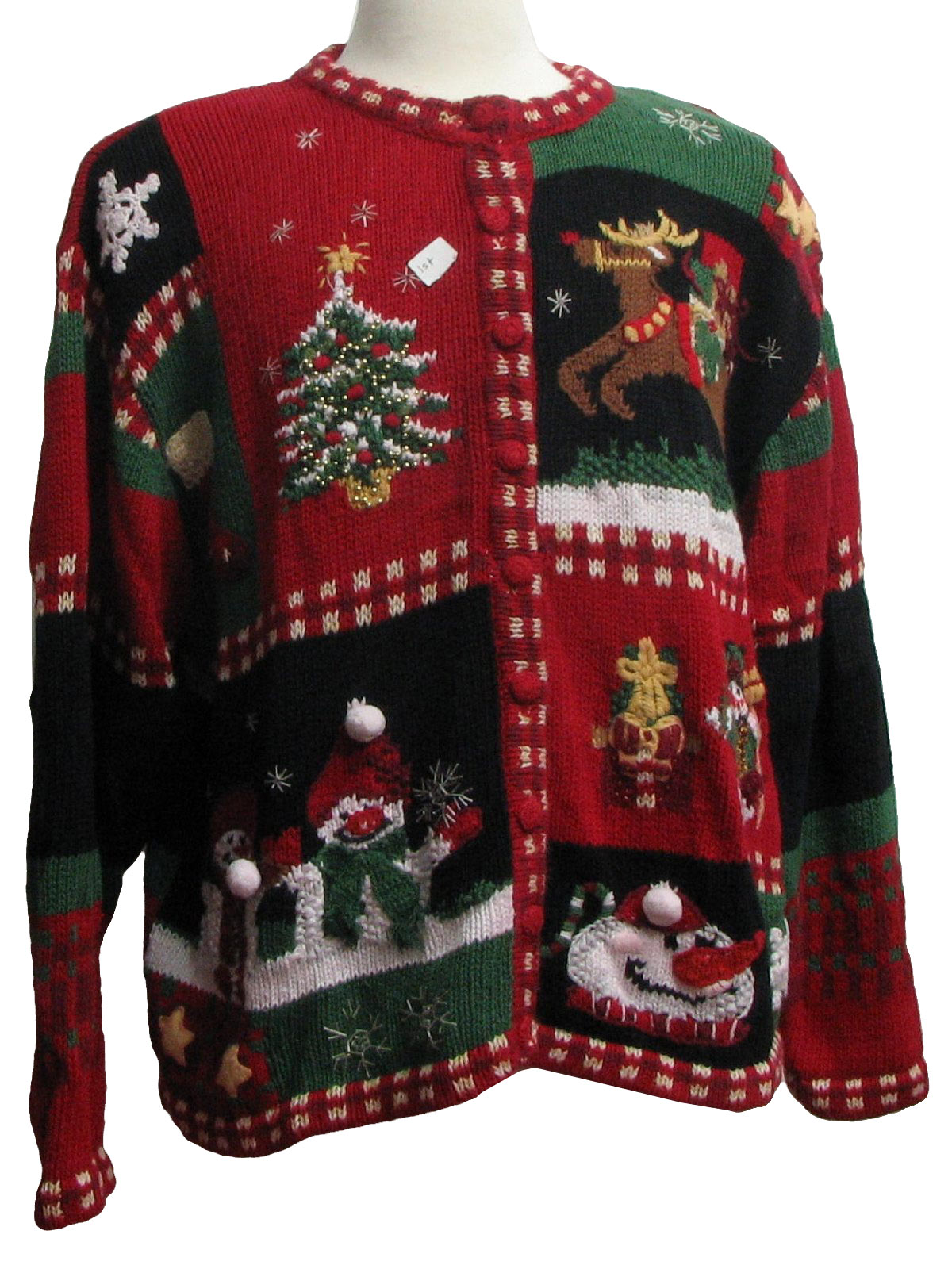 Womens Ugly Christmas Sweater: -Heirloom Collectibles- Womens red ...