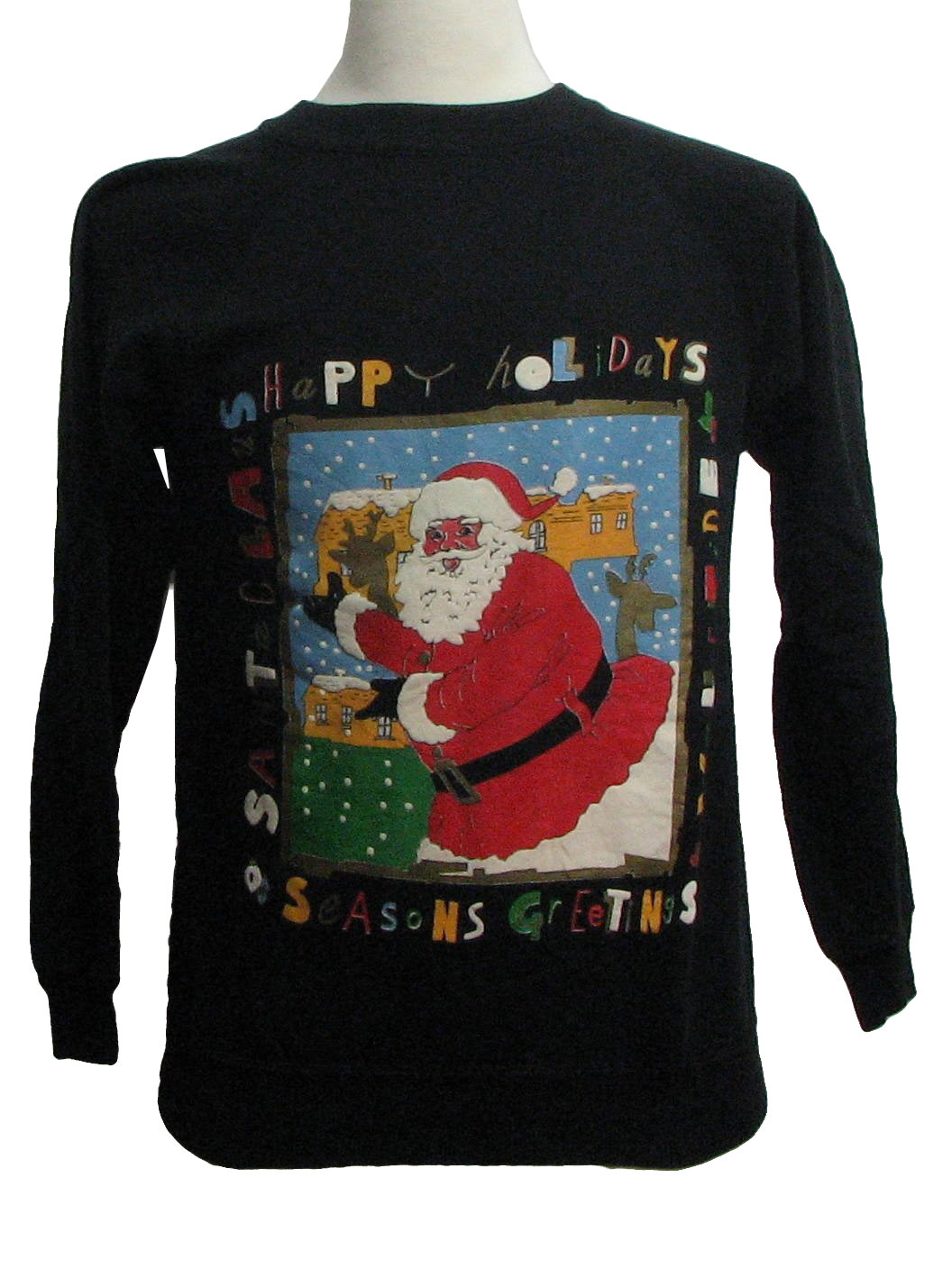 Retro 1980s Womens Ugly Christmas Sweatshirt: 80s authentic vintage ...