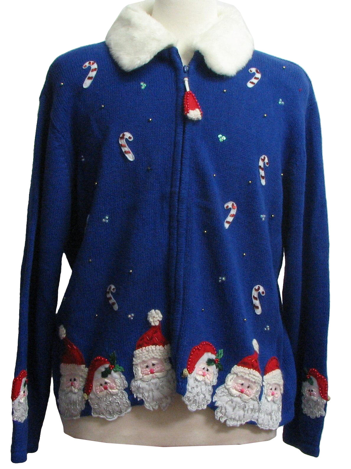 Ugly Christmas Sweater: -Tiara International- Unisex cobalt blue, red