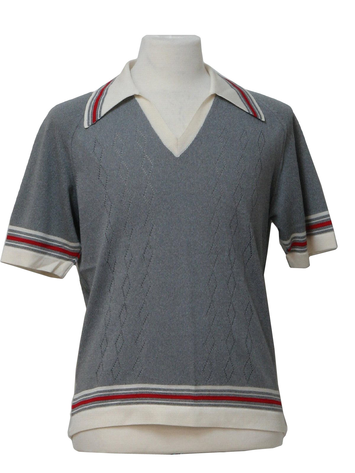 Van Heusen Coleseta 70's Vintage Knit Shirt: 70s -Van Heusen