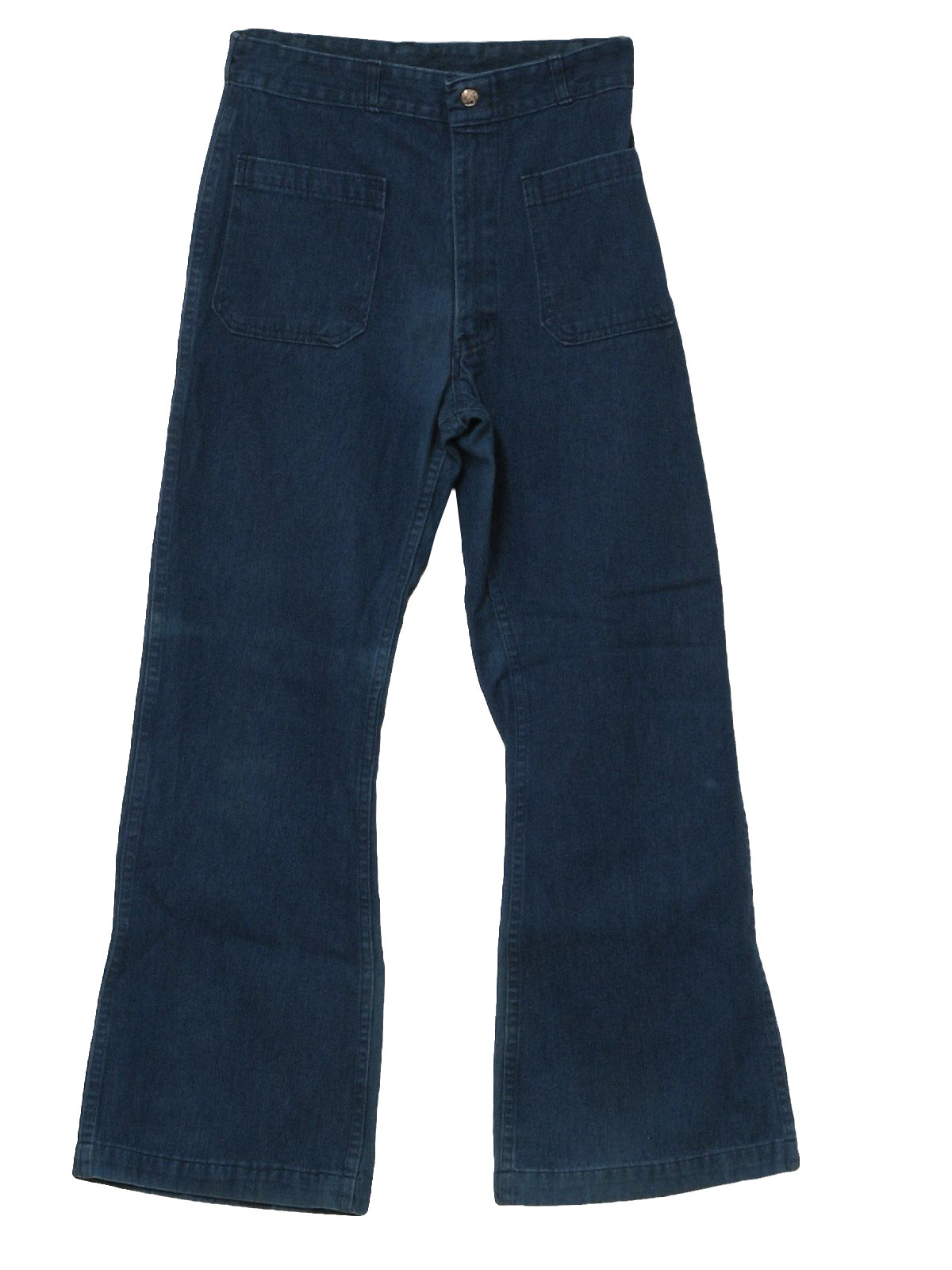 1970's Retro Bellbottom Pants: 70s -Seafarer- Mens cotton blend blue ...