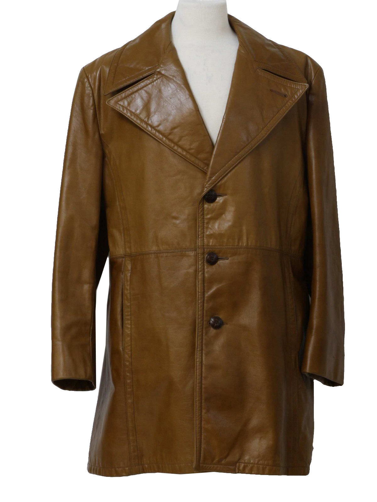 Seventies Lakeland Leather Jacket: 70s -Lakeland- Mens spice brown ...