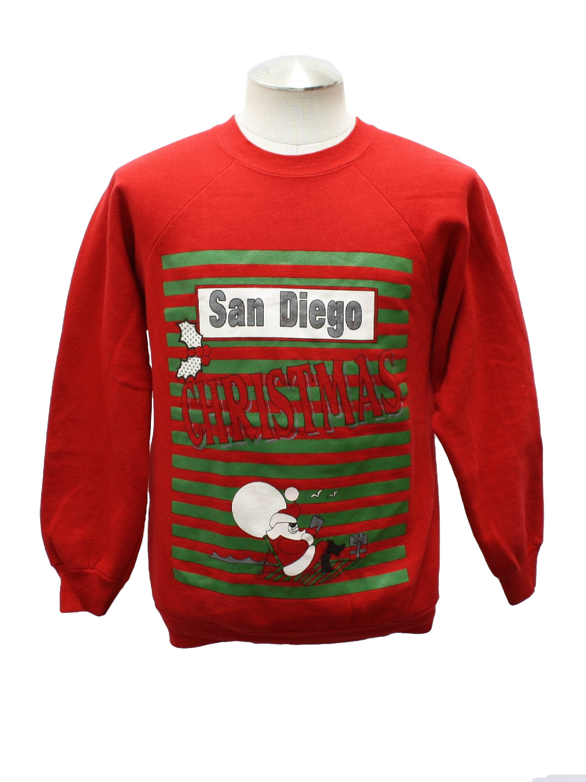 1980's Ugly Christmas Sweatshirt (BJ Design): 80s authentic vintage -BJ ...