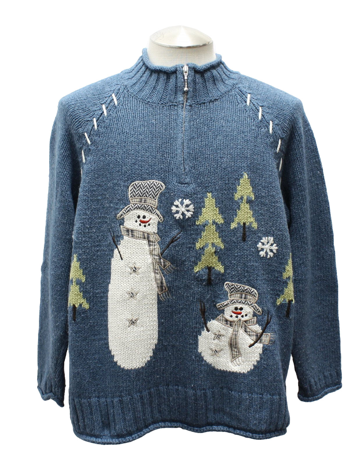 Ugly Christmas Sweater: -C.J.Banks- Unisex heather blue, winter white ...