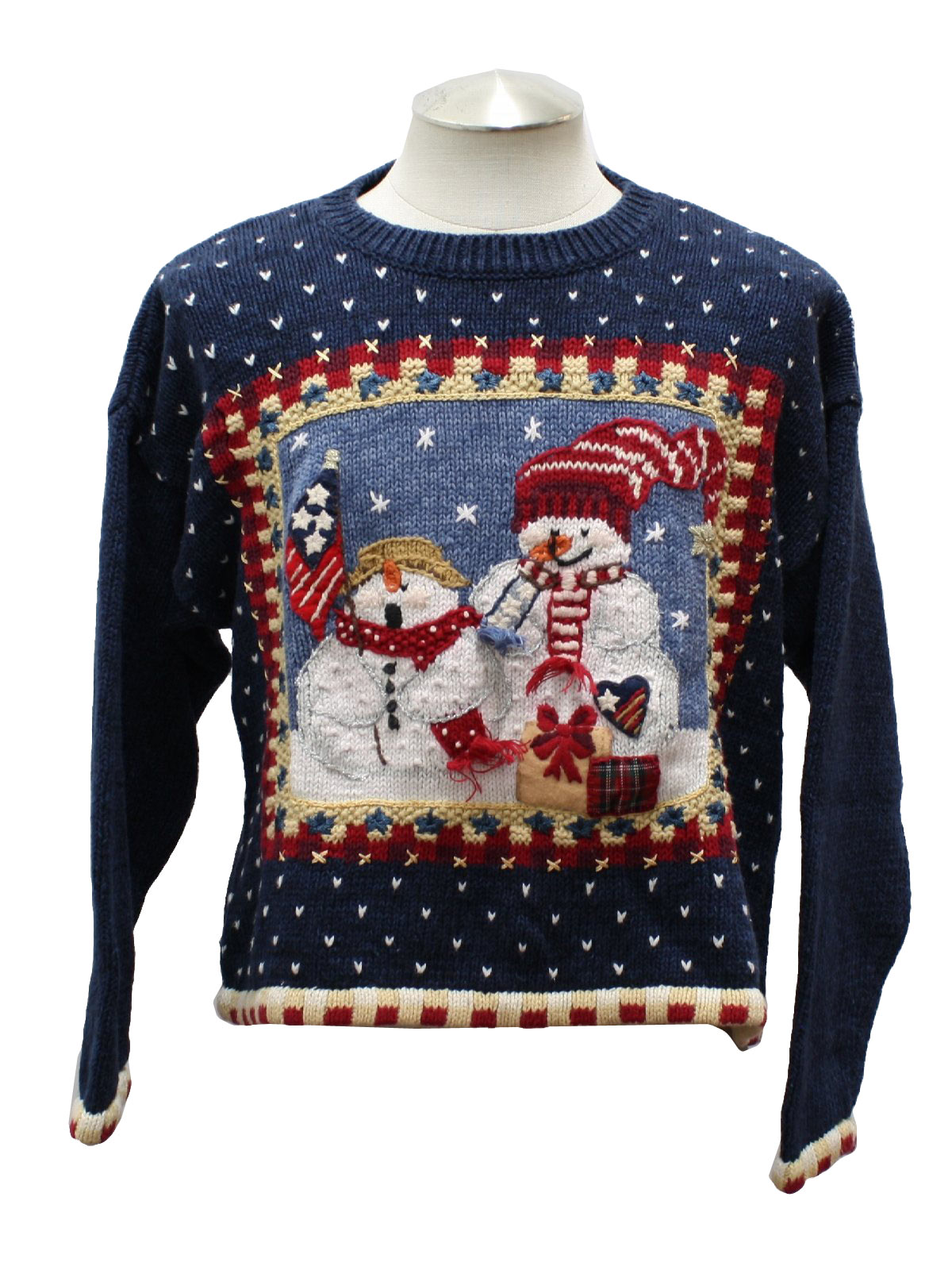 Patriotic Snowmen Ugly Christmas Sweater: -Heirloom Collectibles ...