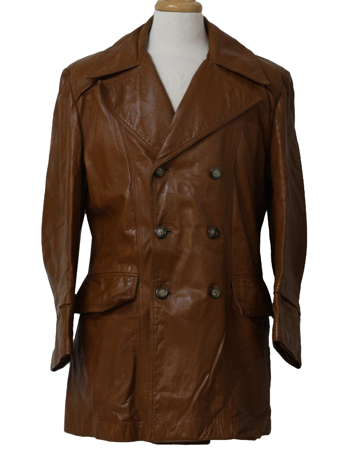 Vintage 70s Leather Jacket: 70s - J C Penney- Mens cinnamon brown soft ...