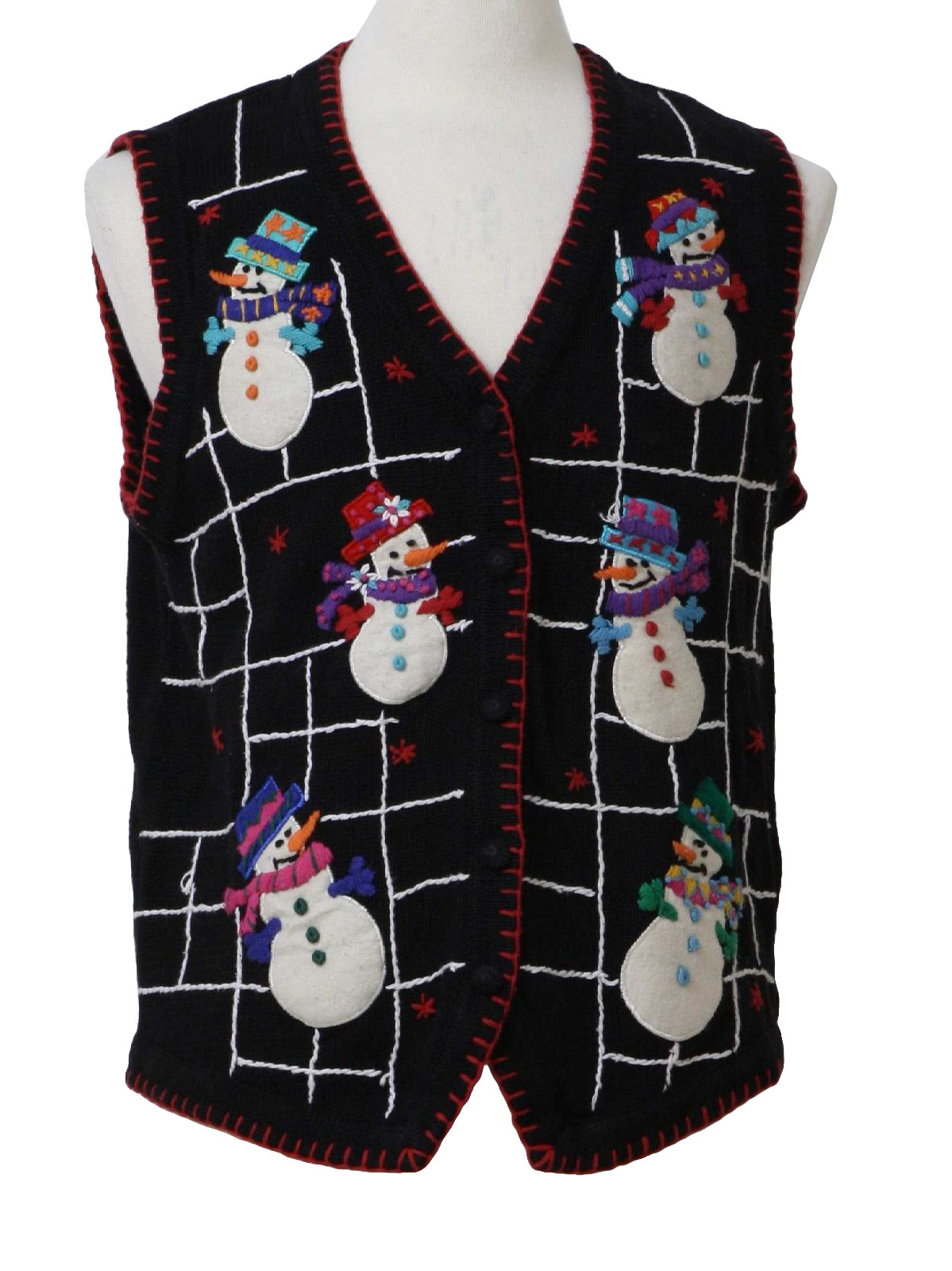 Ugly Christmas Sweater Vest : -BP Design- Unisex black background ...