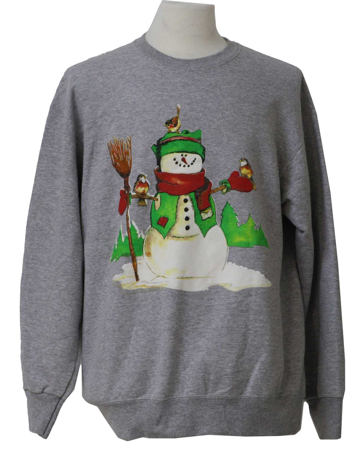 Ugly Christmas Sweatshirt: -Fruit of the Loom- Unisex grey, off white