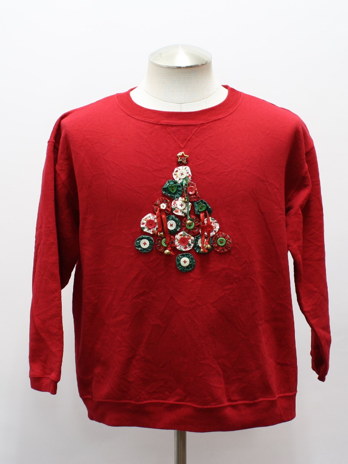 Country Kitsch Ugly Christmas Sweatshirt: -Hanes- Unisex red polyester ...