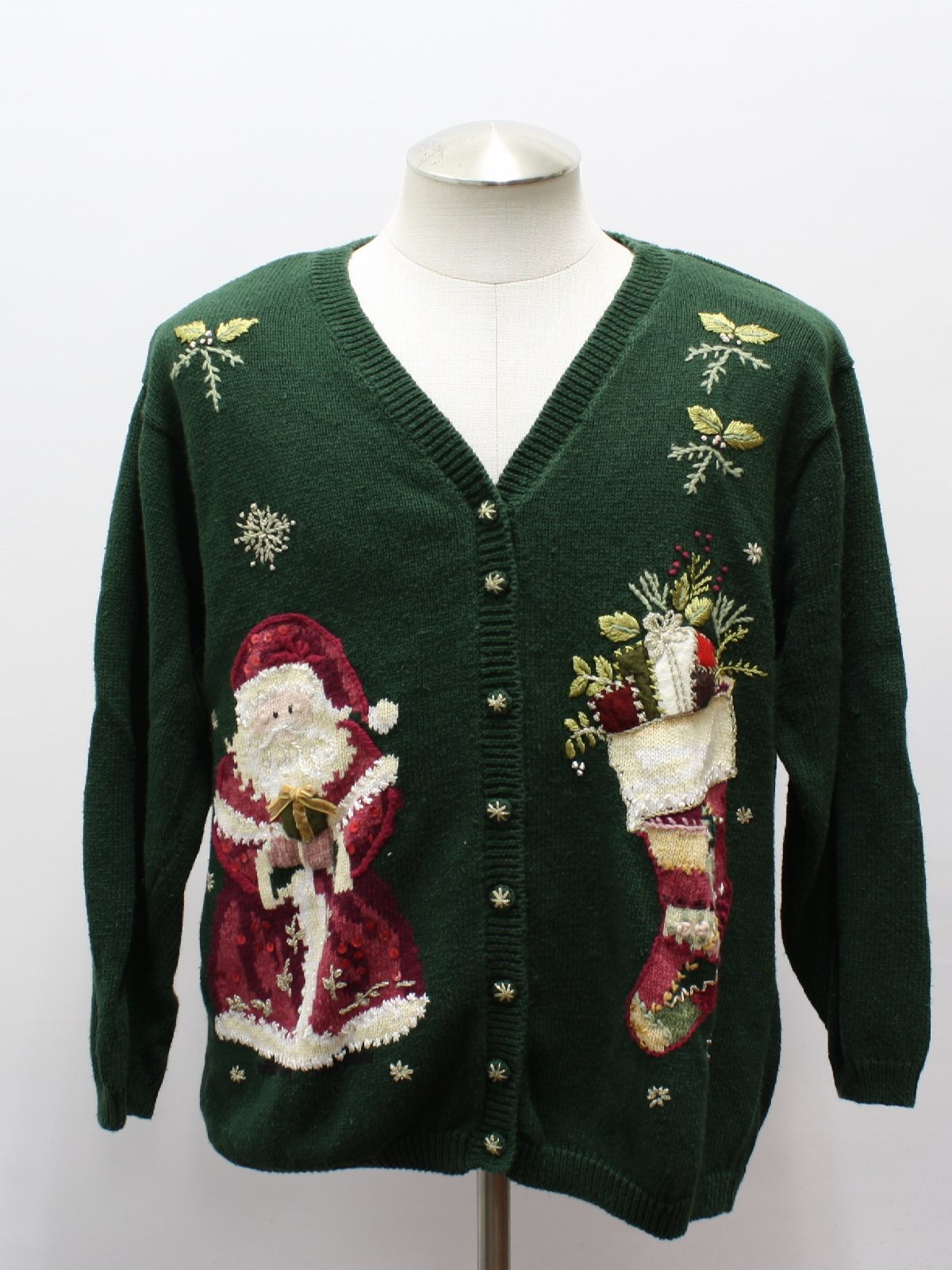 Ugly Christmas Cardigan Sweater : -Heirloom Collectibles- Unisex dark ...