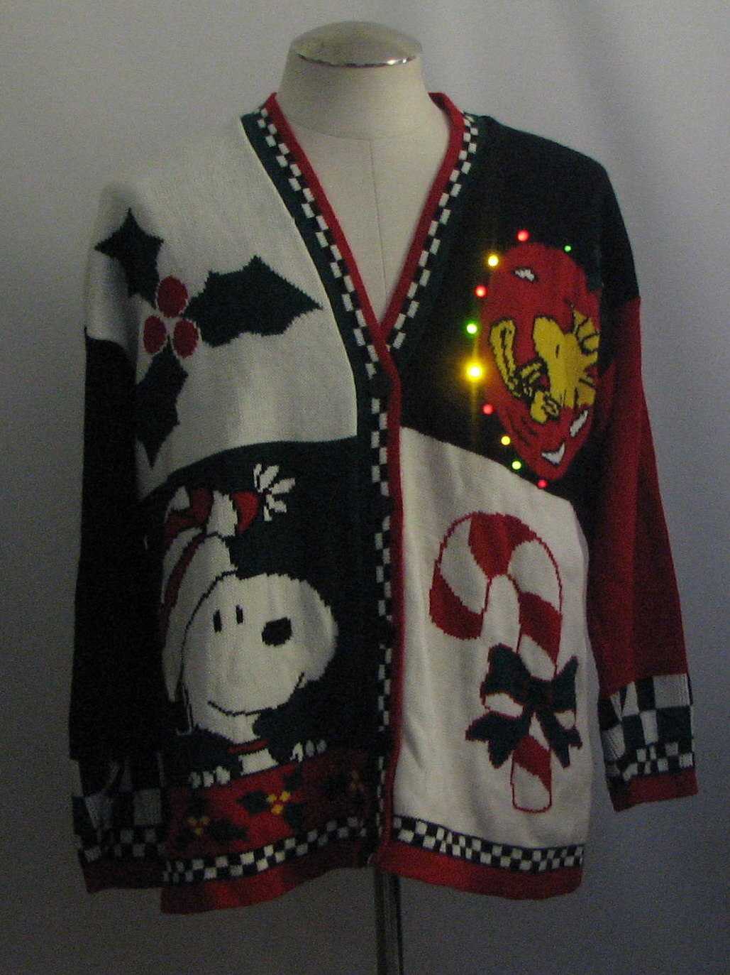 1980s Snoopy & Friends Ugly Christmas Cardigan Sweater: 80s authentic ...